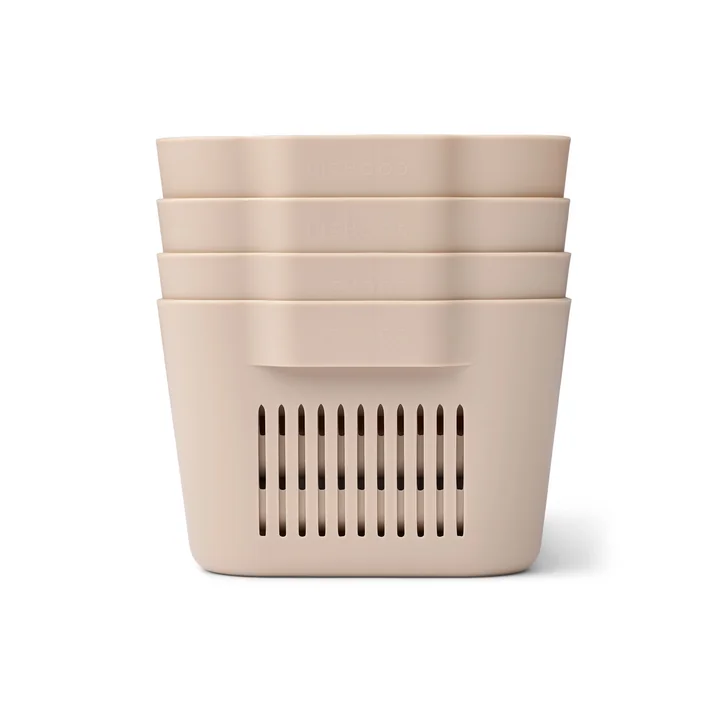 LIEWOOD - Makeeva Boîte de rangement, Mini, sandy (lot de 4)