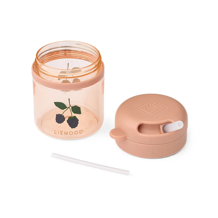 LIEWOOD - Pavia Bouteille avec paille, 280 ml, Berry / pale tuscany