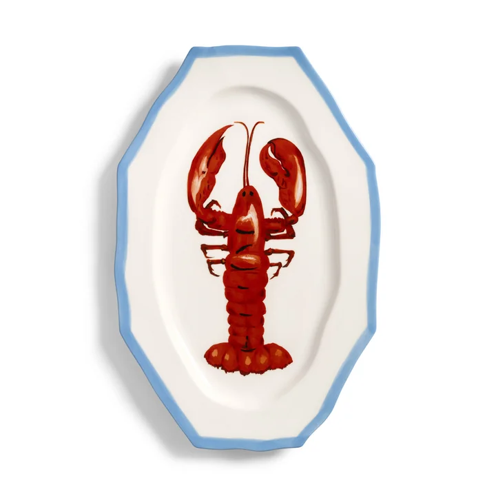 and klevering - Sirène plat de service, 41,5 cm, Lobster, multicolore