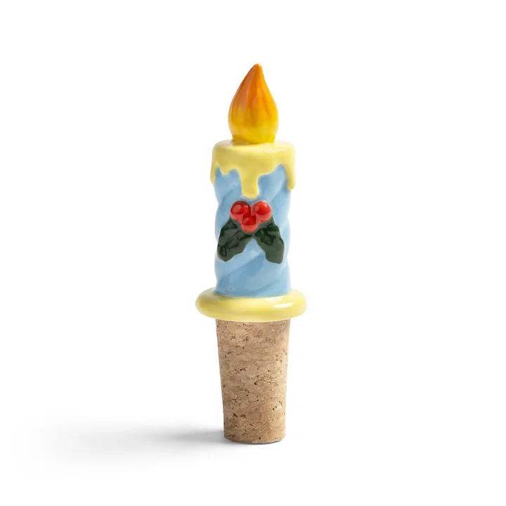 and klevering - Candle Bouchon de bouteille, light blue / multicolore