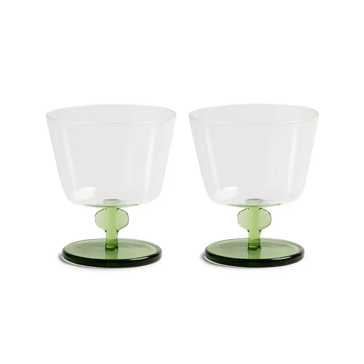 & klevering - Petal Verre à boire 200 ml, vert (set de 2)