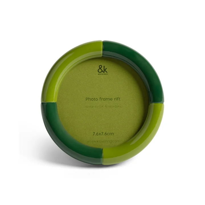 & klevering - Cadre photo Rift, Ø 9,5 cm, vert