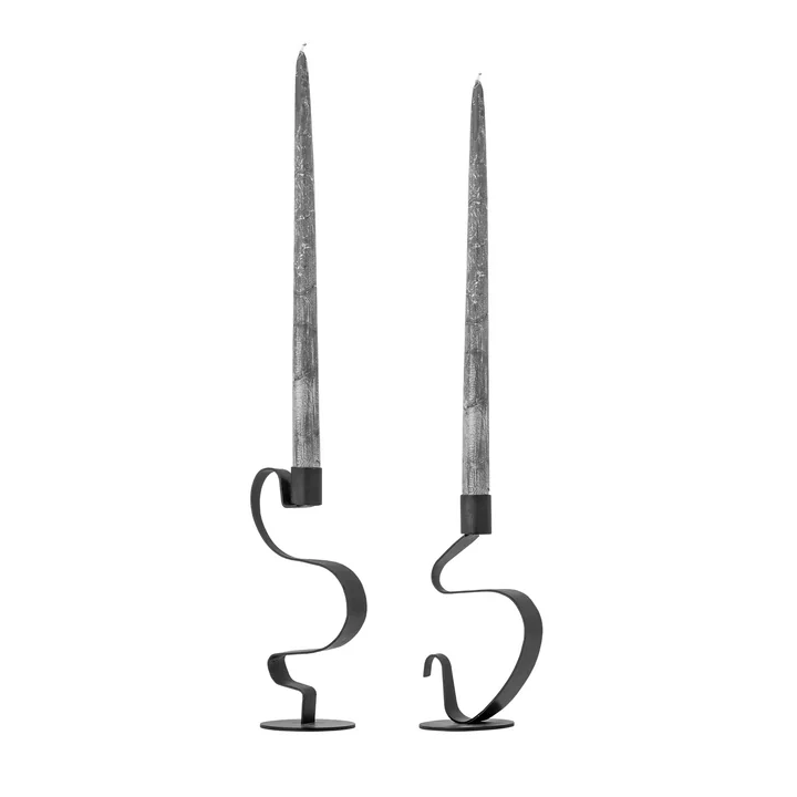 Bloomingville - Do Porte-bougies, noir (set de 2)
