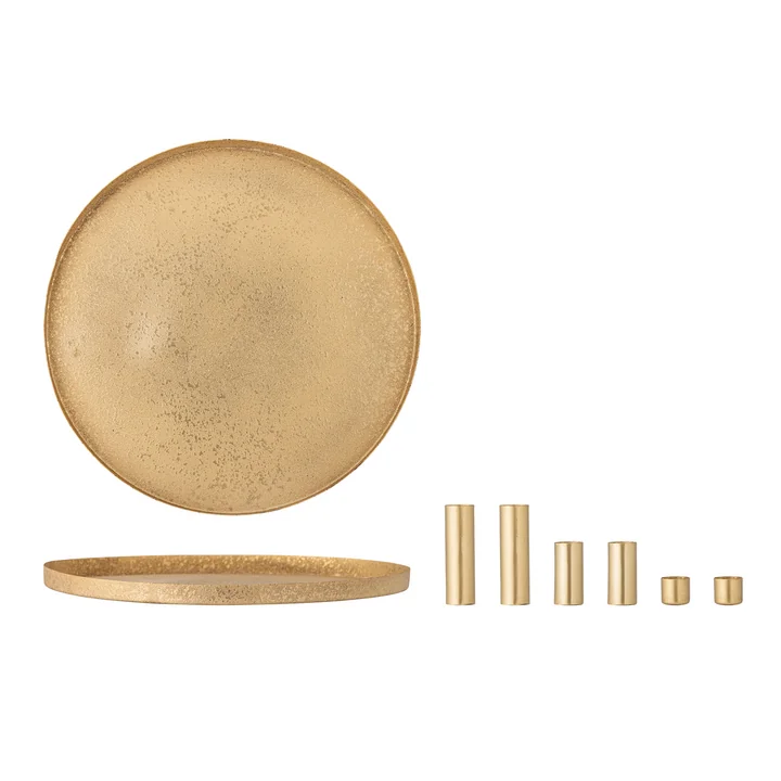 Bloomingville - Maxime Bougeoir, Ø 30 x H 8 cm, doré