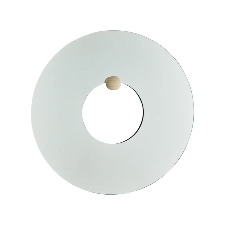 AYTM - Castellum miroir Ø 80 cm, clair / travertin