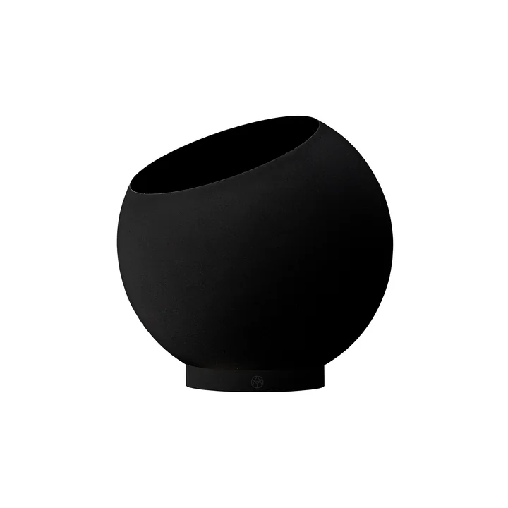 AYTM - Globe Pot de fleurs, Ø 30 x H 26,6 cm, noir / noir