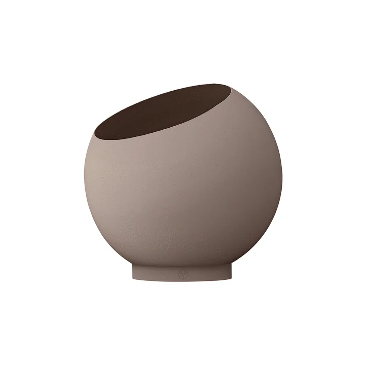 AYTM - Globe Pot de fleurs, Ø 30 x H 26,6 cm, taupe / taupe