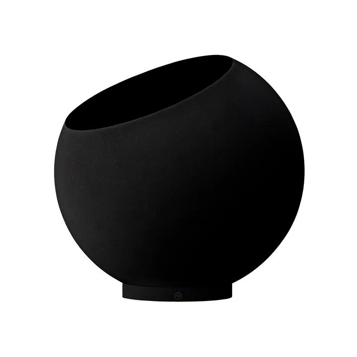AYTM - Globe Pot de fleurs, Ø 43 x H 37,4 cm, noir / noir