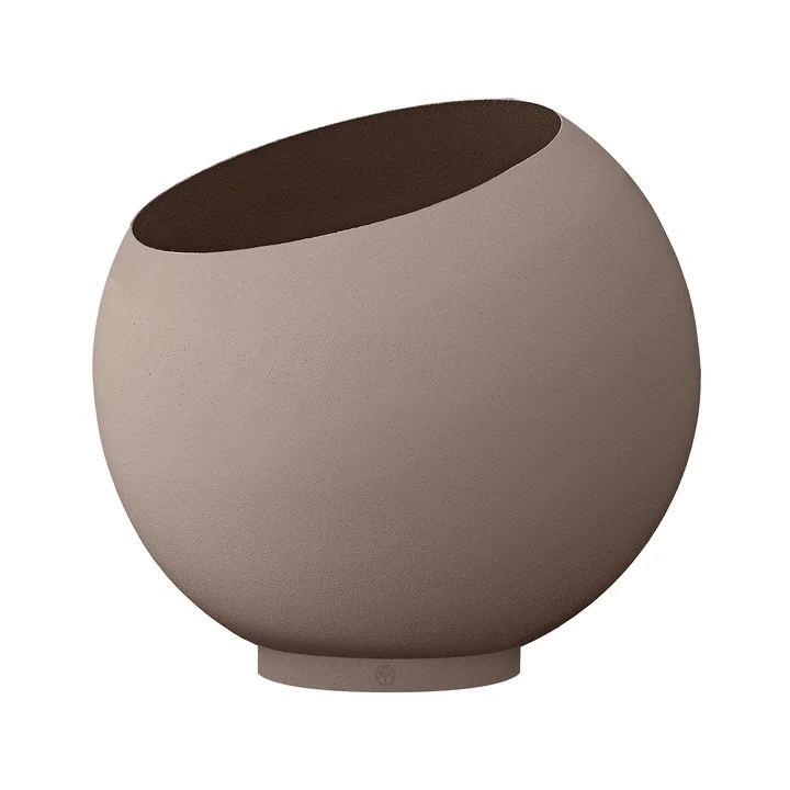 AYTM - Globe Pot de fleurs, Ø 60 x H 50 cm, taupe / taupe
