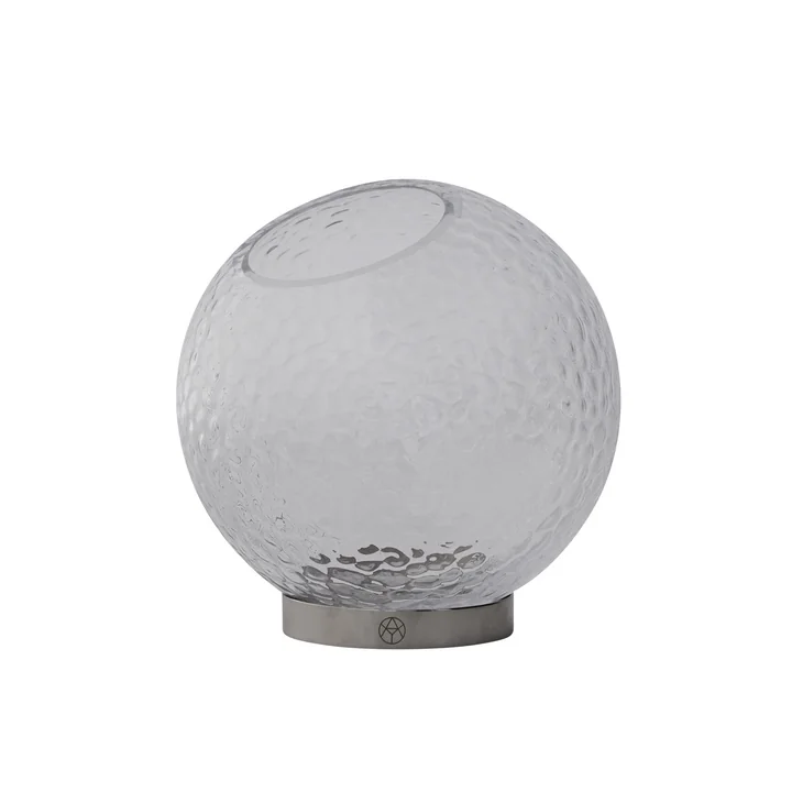 AYTM - Globe Bubbles Vase Ø 17 cm, transparent / argenté