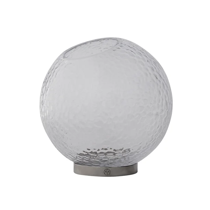 AYTM - Globe Bubbles Vase Ø 21 cm, transparent / argenté