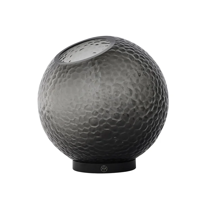 AYTM - Globe Bubbles Vase Ø 21 cm, noir / noir