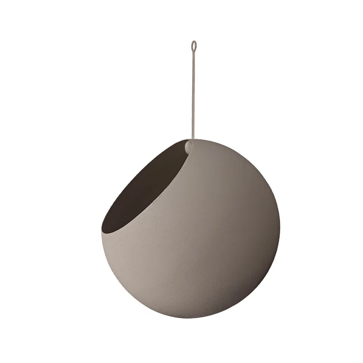 AYTM - Globe Pot de fleurs suspendu Ø 17 cm, taupe / taupe