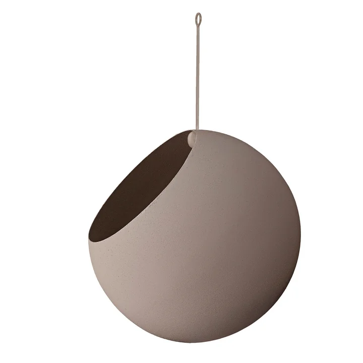 AYTM - Globe Pot de fleurs suspendu Ø 21 cm, taupe / taupe