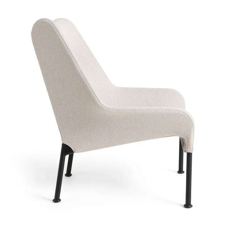 HAY - O2 Fauteuil lounge, noir / gris clair (Lift)