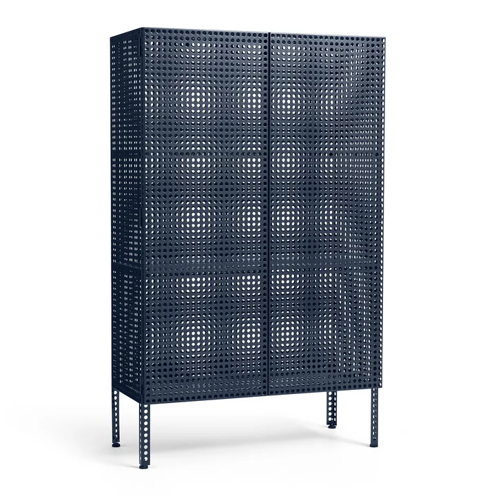 HAY - Perforated Cabinet L, bleu acier