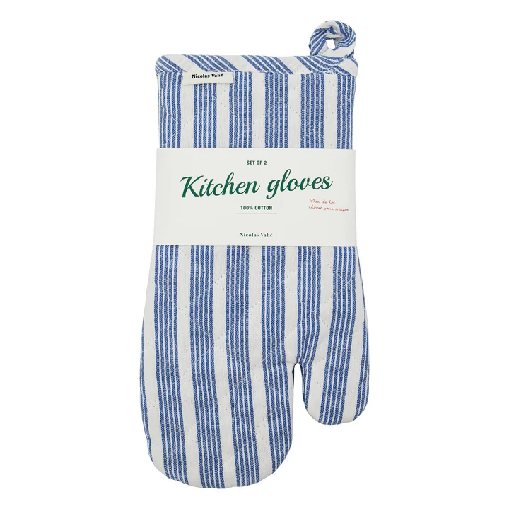 Nicolas Vahé - Gant de cuisine Chef, bleu (lot de 2)