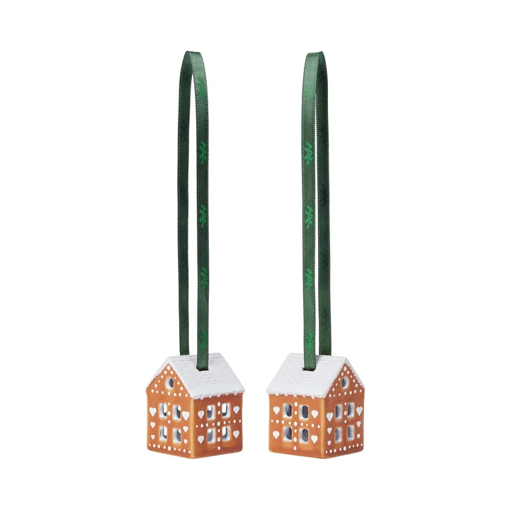 Kähler Design - Gingerbread ornement de Noël, marron (lot de 2)