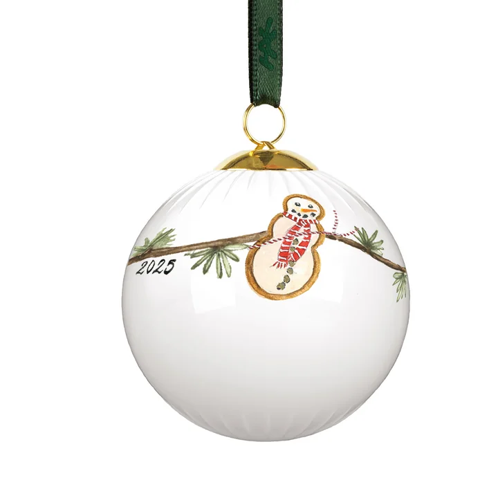 Kähler Design - Hammershøi Boule de Noël, blanche avec décoration 2025