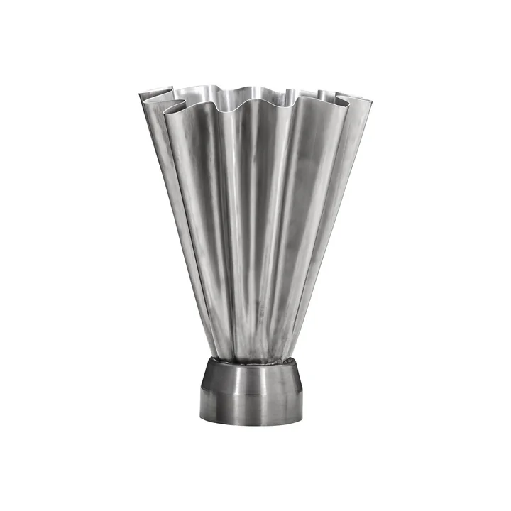 House Doctor - Flood Vase, Ø 23 x H 33 cm, finition argent brossé