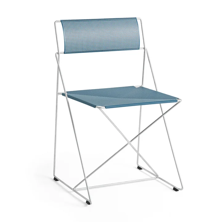 HAY - X-Line Chaise, Outdoor, galvanisé à chaud / powder blue