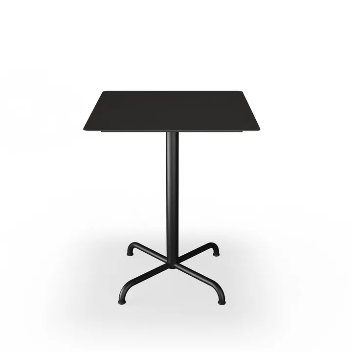HOUE - Pico table de jardin, 60 x 60 cm, piétement 4 étoiles, noir