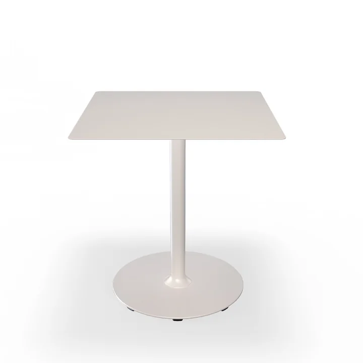 HOUE - Pico table de jardin, 70 x 70 cm, piétement rond, muted white