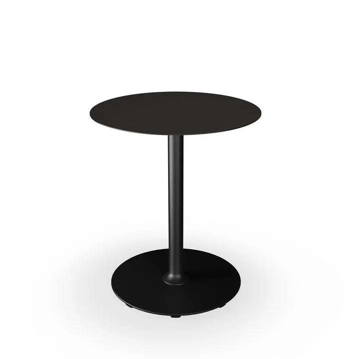 HOUE - Pico table de jardin, Ø 64 cm, piétement rond, noir
