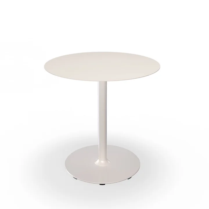 HOUE - Pico table de jardin, Ø 74 cm, piétement rond, muted white