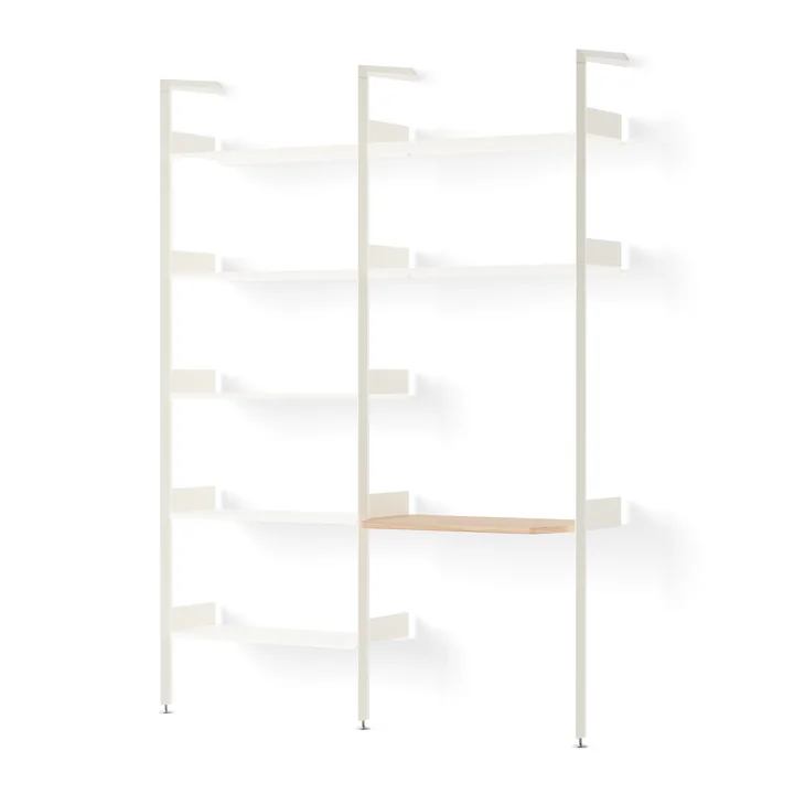 & Tradition - Rombe Configuration B IF1 & IF5 Étagère, albâtre / étagères albâtre / plateau de bureau plaqué chêne