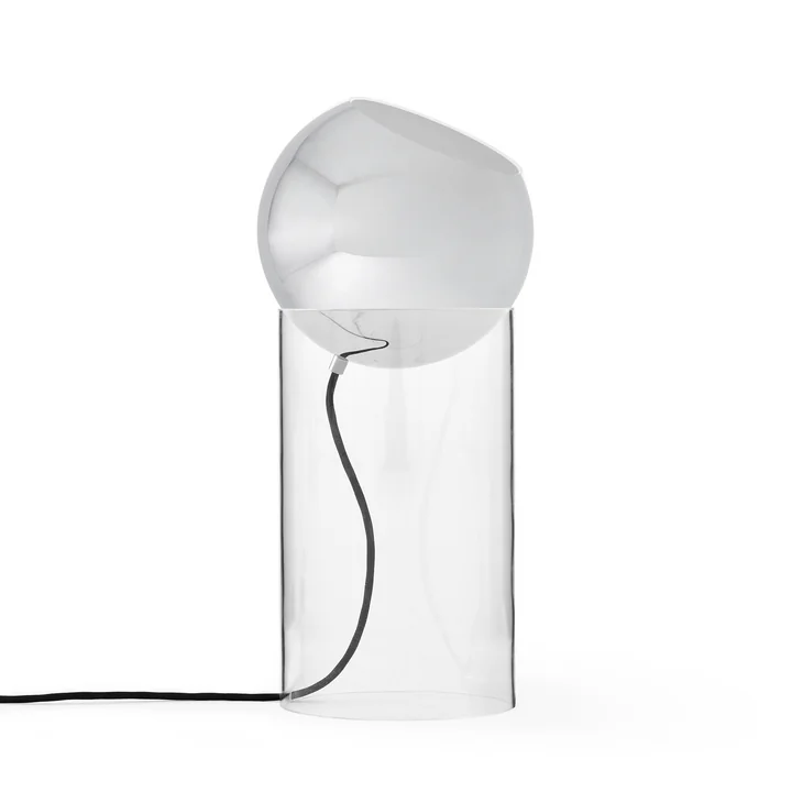 & Tradition - Topan VP14 lampe de sol, H 46,5 cm, transparent / chromé