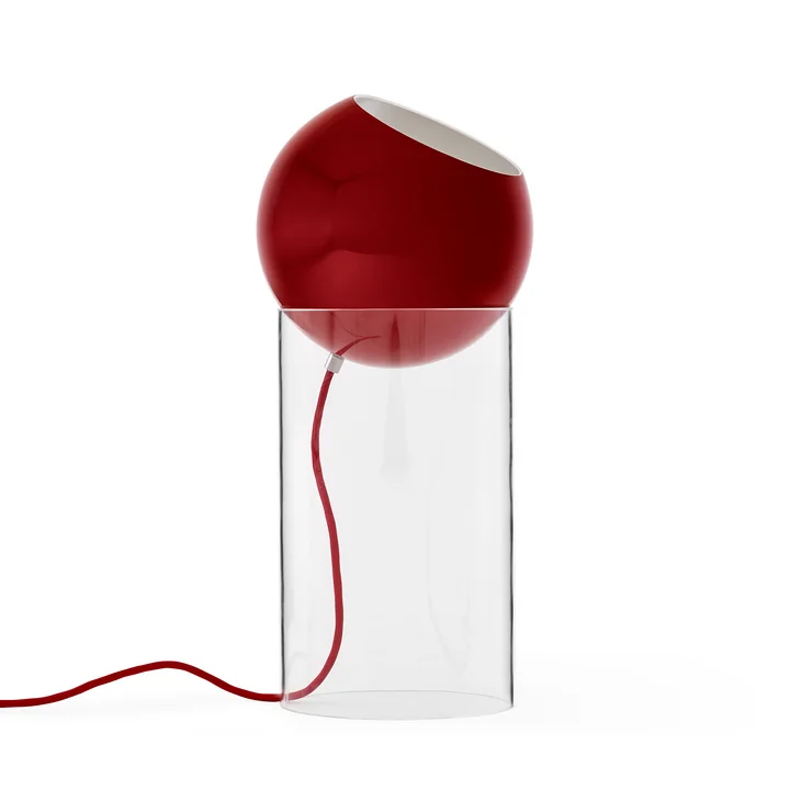 & Tradition - Topan VP14 lampe de sol, H 46,5 cm, transparent / vermillon