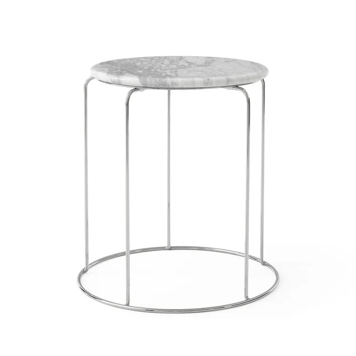 & Tradition - Wire VP11 Plateau de table, Ø 38 cm, marbre (Bianco Carrara)