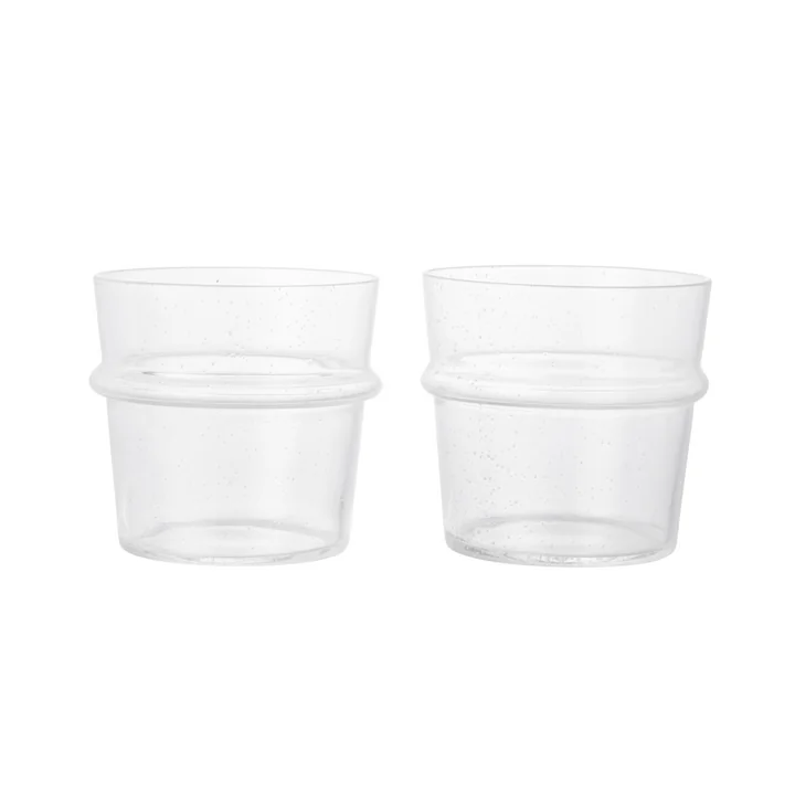 Ferm Living - Verre Boya Low, 30 cl, transparent (set de 2)
