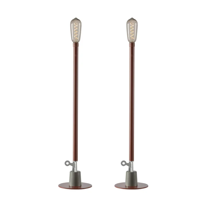 Weltevree - Sticklight LED lampe d'extérieur, rouge oxyde (set de 2)