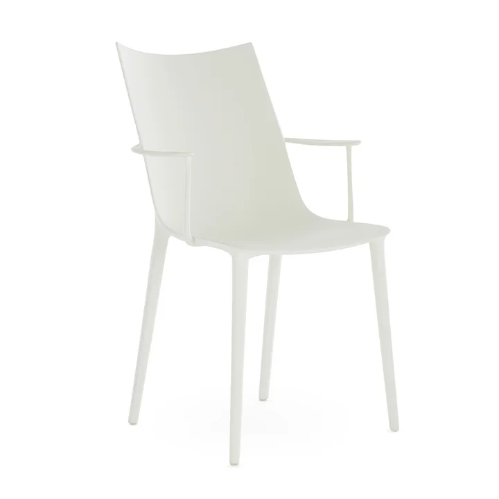 Kartell - H.H.H. Chaise avec accoudoirs, blanc / mat