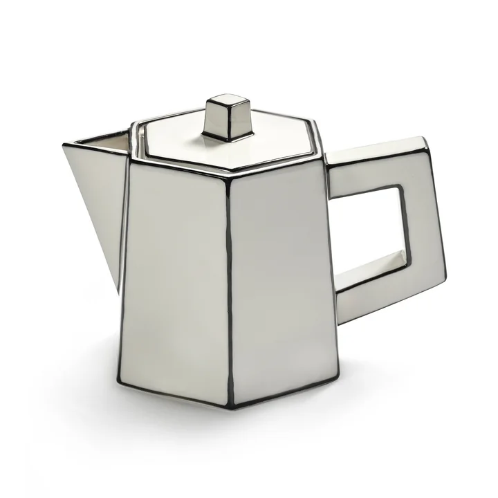 Serax - Carte Blanche Théière, blanc / noir