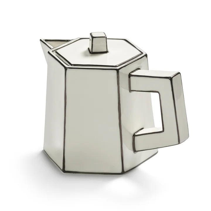 Serax - Carte Blanche théière, blanc / noir