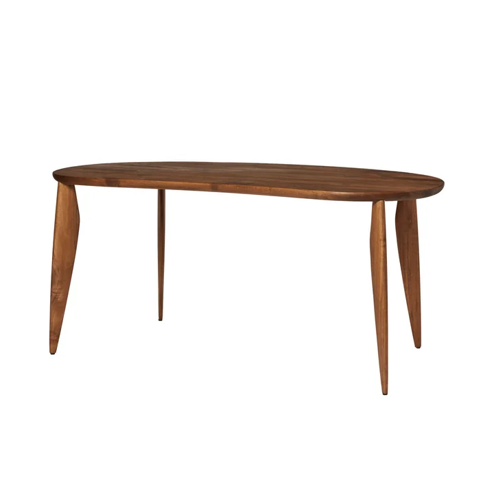 Ferm Living - Feve Table de salle à manger, 160 x 86 cm, noyer