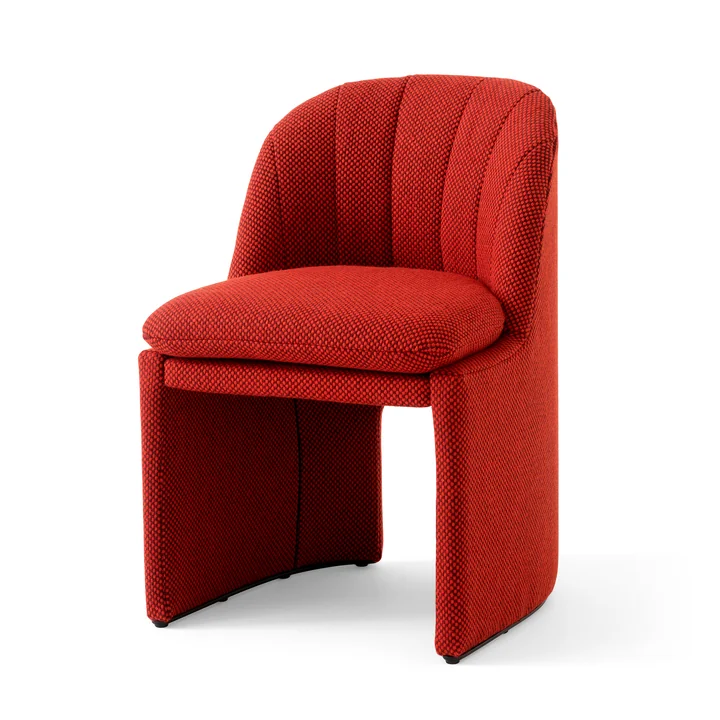 & Tradition - Loafer SC106 Dining Chair, rouge (Tissu Kvadrat Sisu 0655)