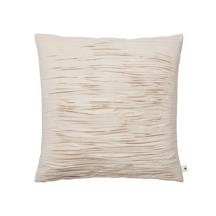 Ferm Living - Falda Smocked coussin, 50 x 50 cm, naturel