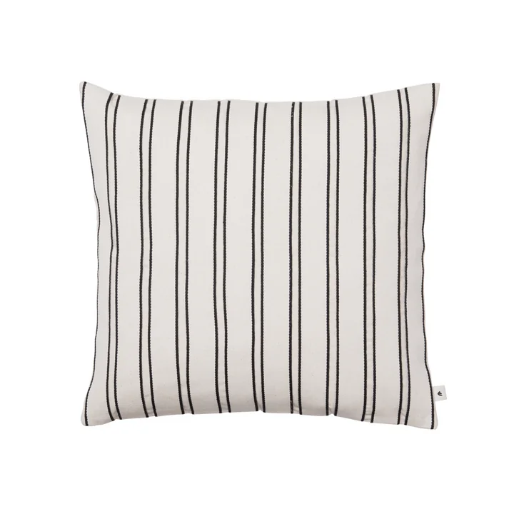 Ferm Living - Twill coussin, 50 x 50 cm, blanc cassé / noir
