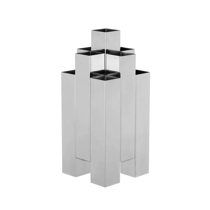 Ferm Living - Tessera 3 x 3 Vase, acier inoxydable