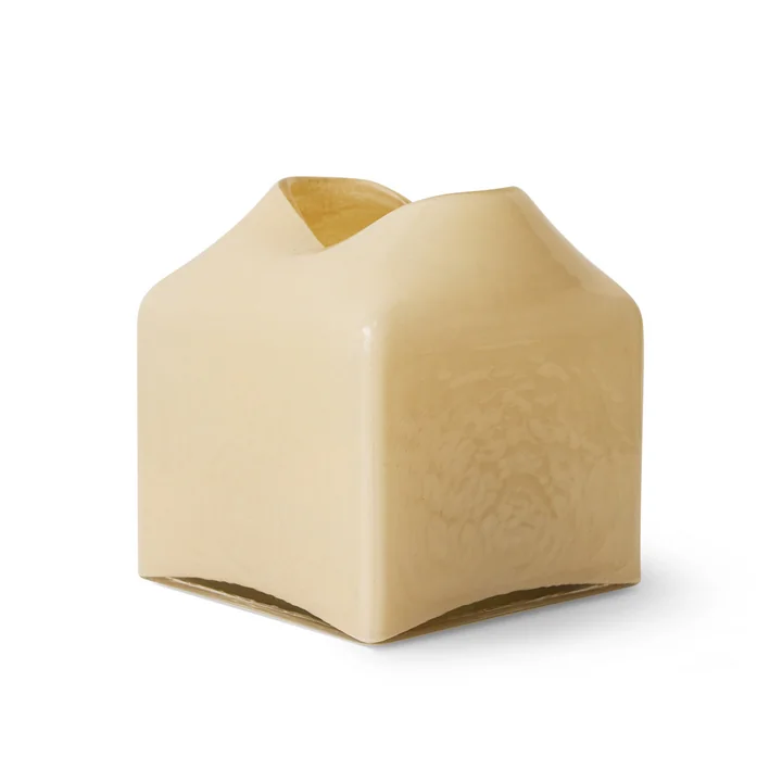 HKliving - Forma Vase en verre, cream
