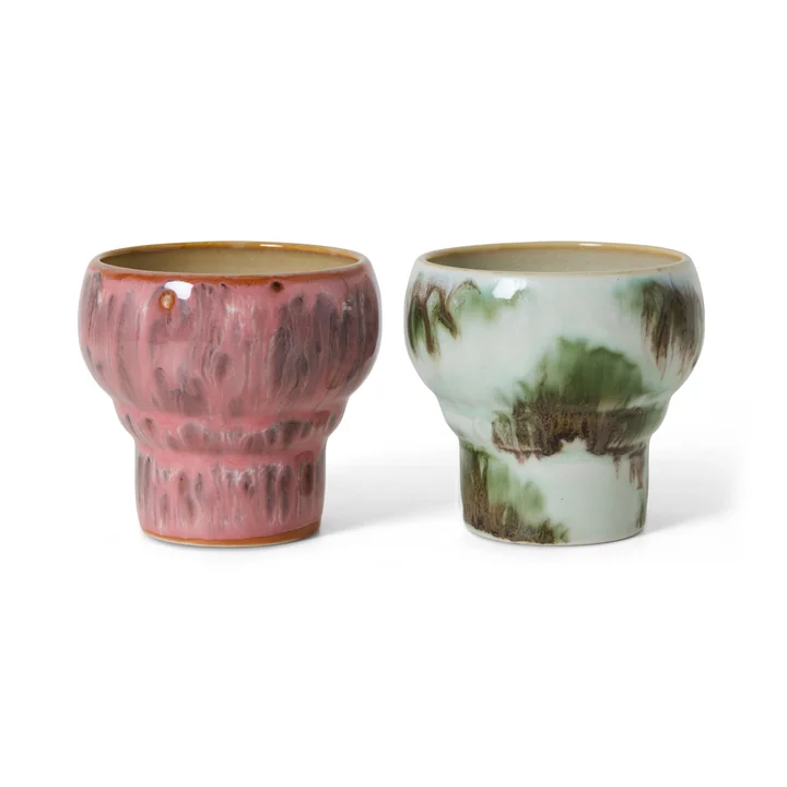 HKliving - 70's Tasse à espresso, lungo, expression (set de 2)