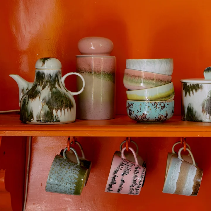 HKliving - 70's Cafetière, 990 ml, tide