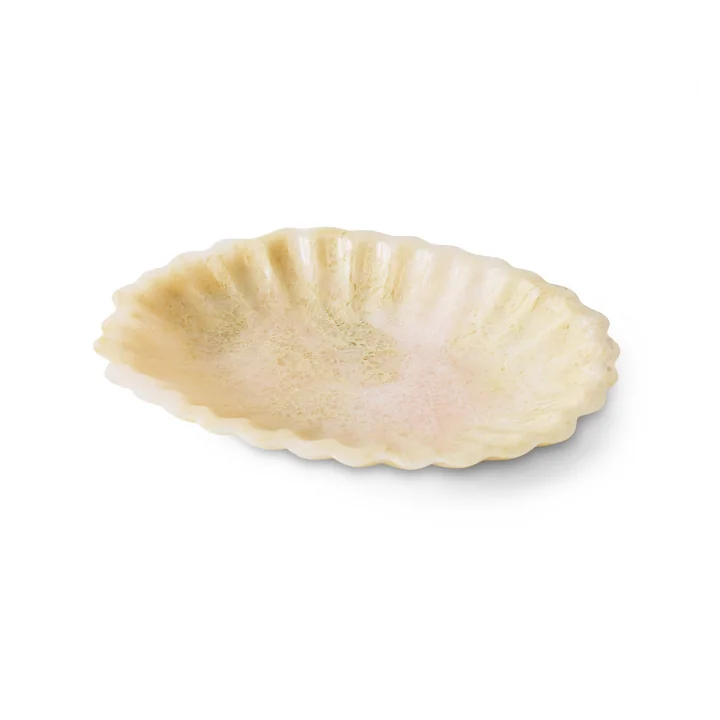 HKliving - New Classics Plateau en résine, 29 x 21,5 cm, ivory