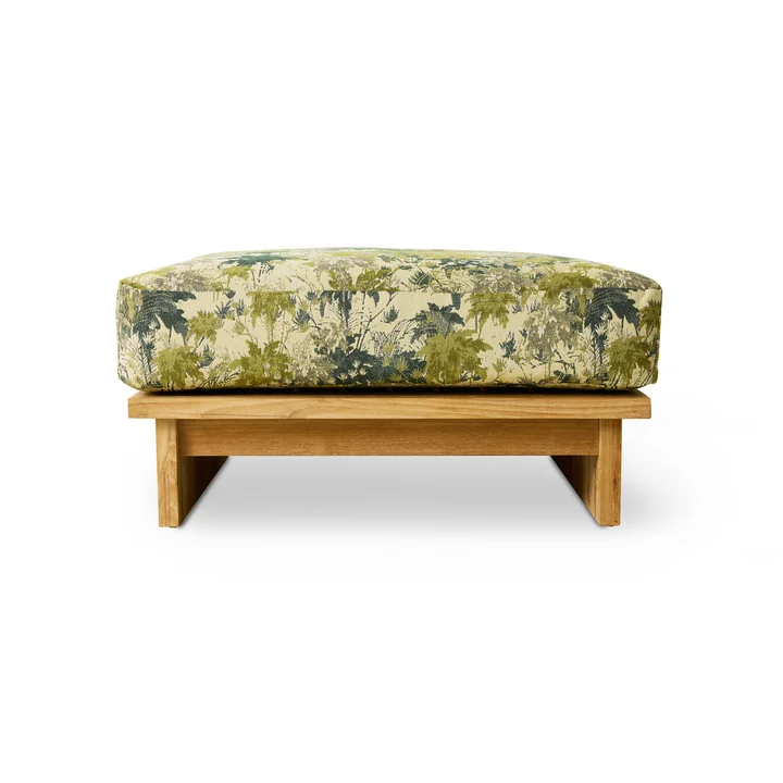 HKliving - Tabouret Outdoor, teck / botanical