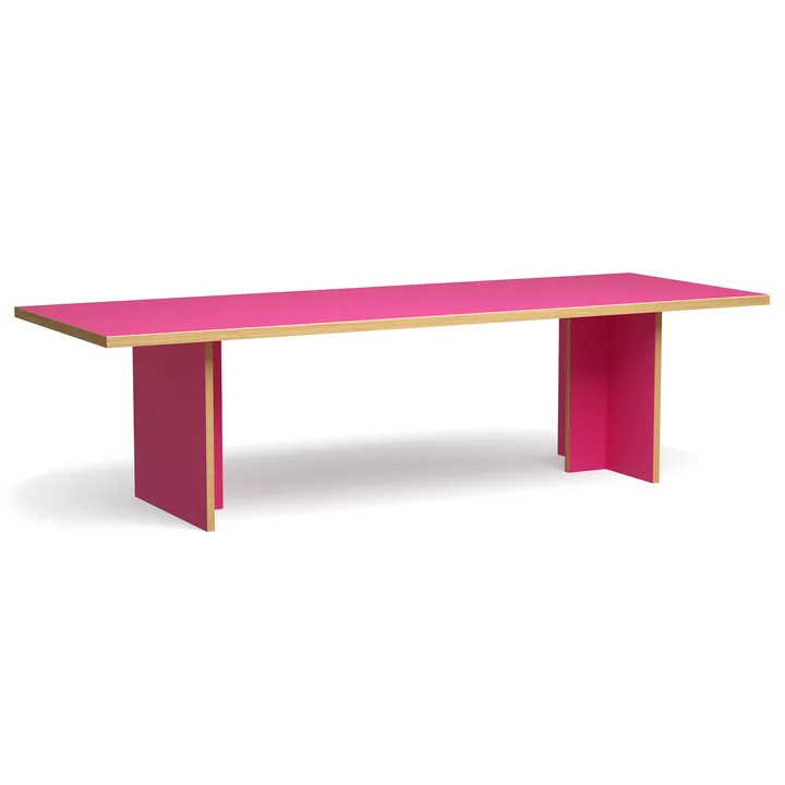 HKliving - Table de salle à manger rectangulaire, 280 cm, raspberry