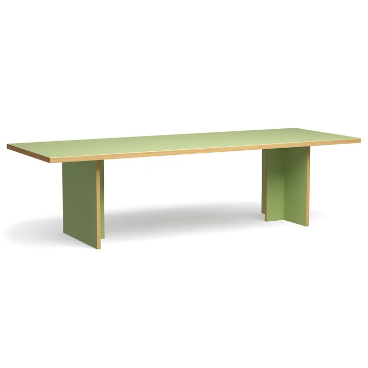 HKliving - Table de salle à manger rectangulaire, 280 cm, pistachio